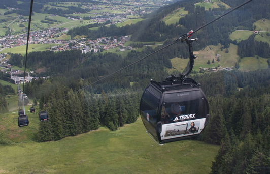 Gondelbranding Adidas Terrex in der SkiWelt Wilder Kaiser Brixental, Ellmau
