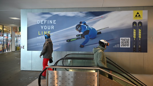 Indoor Impact Fischer in einer Bergstation am Ski Arlberg, St. Anton