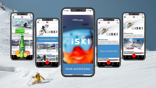 Digitale Werbebanner auf der iSki App
