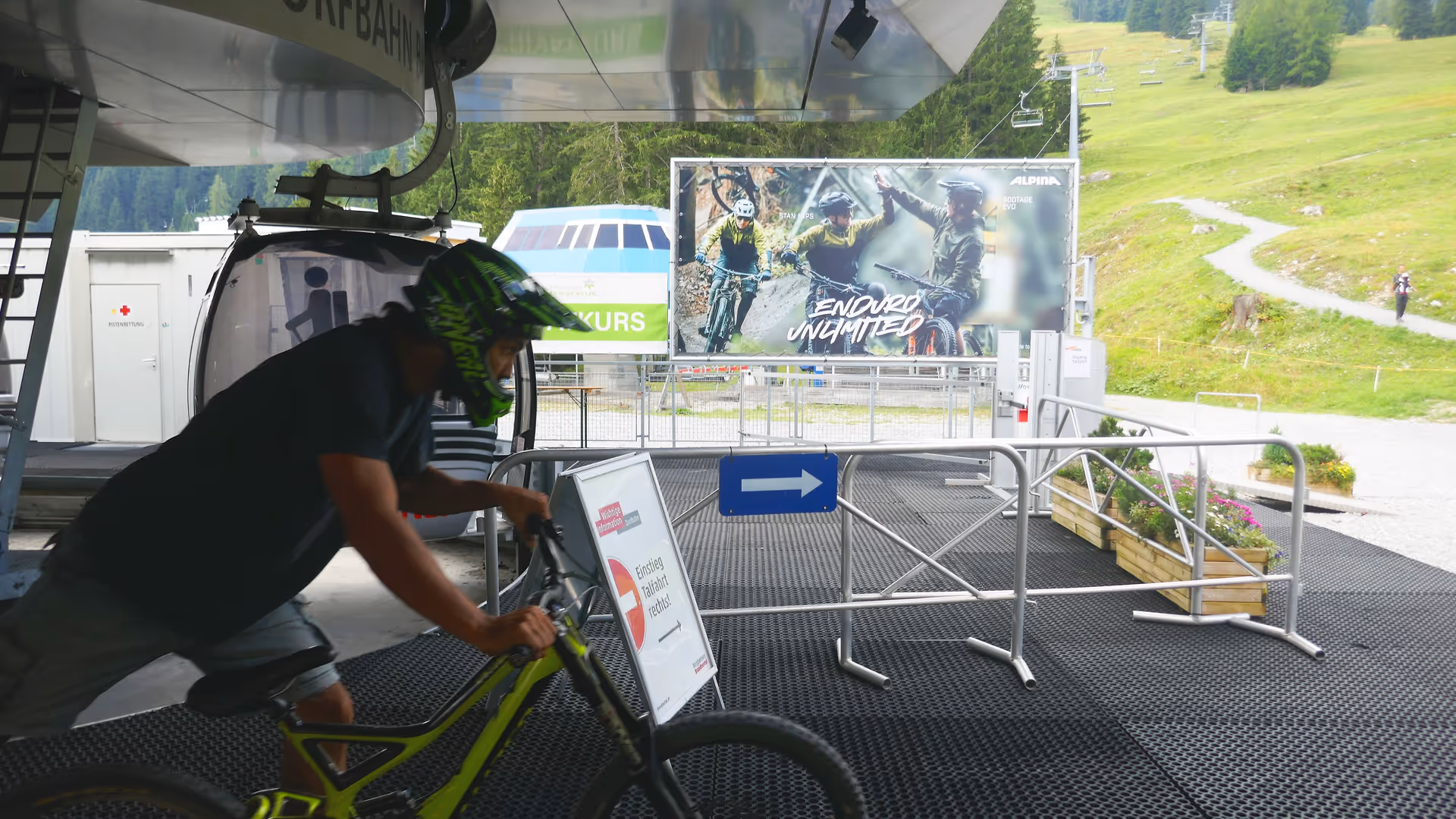 Megaboard with Alpina summer theme in the Brandnertal ski area
