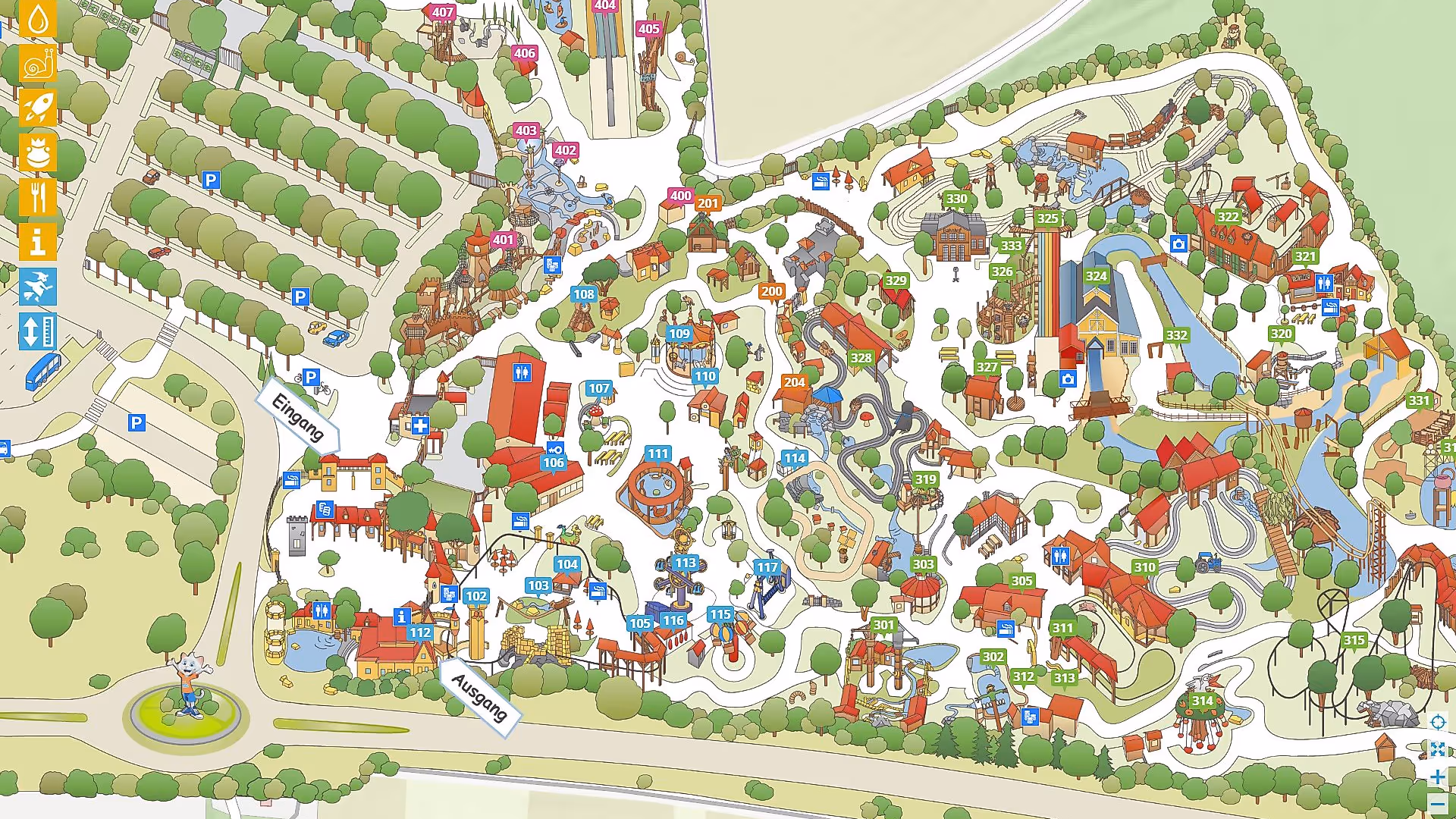 Leisuremap von einem Familypark